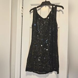 Free People Black Sequin Sleeveless Dress